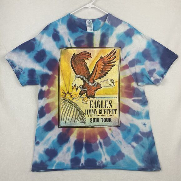 Eagles Jimmy Buffett Graphic Shirt Mens Extra Large Colorful 2018 Tour - Picture 2 of 9